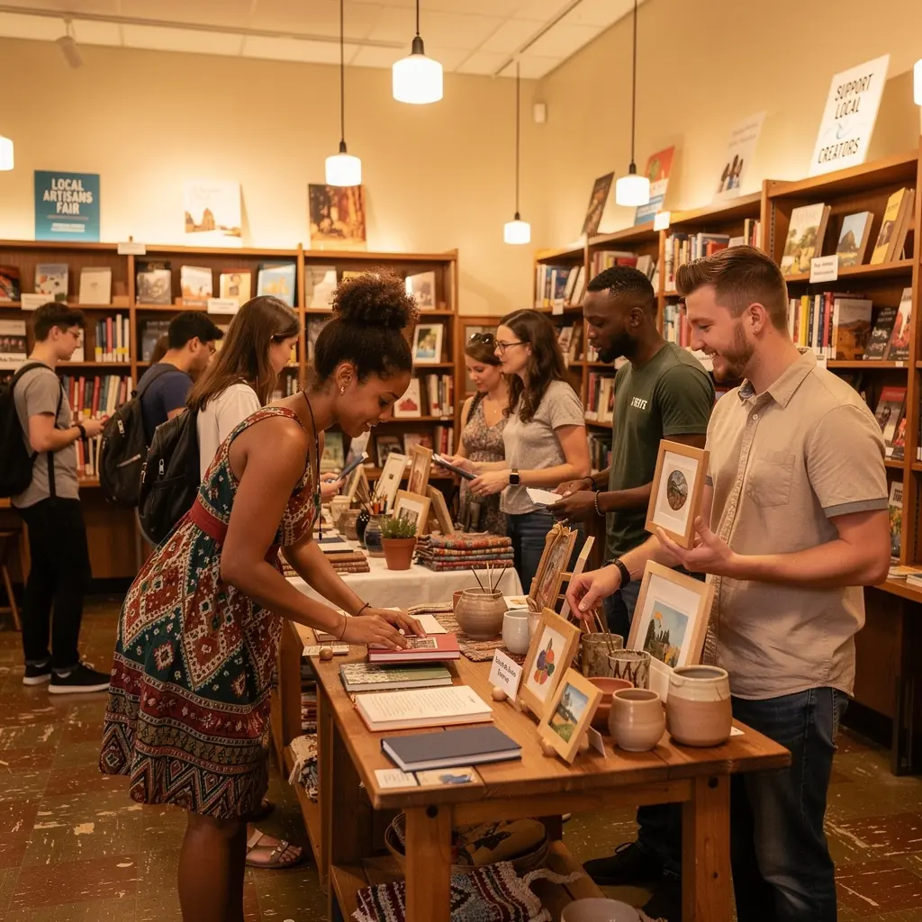 Ein Regal voller Lehrbücher für verschiedene Studienrichtungen.